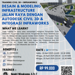 Desain & Modeling Infrastructure Jalan Raya dengan Civil 3D dan Integrasi Infraworks