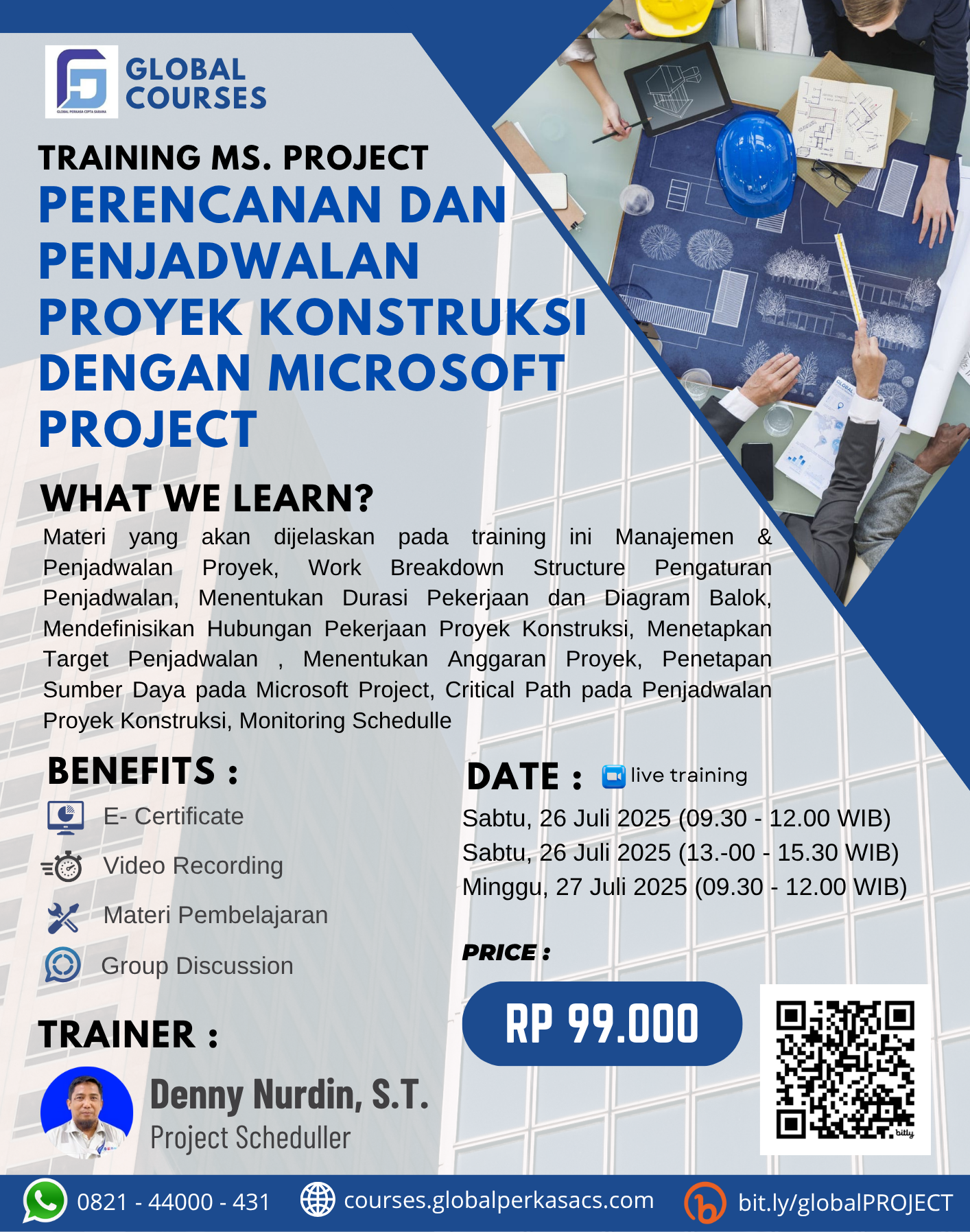 Training Perencanaan & Penjadwalan Proyek Konstruksi dengan Microsoft Project