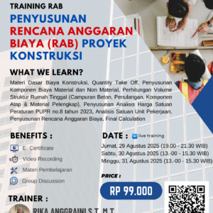 TRAINING RAB - PENYUSUNAN RENCANA ANGGARAN BIAYA (RAB) PROYEK KONSTRUKSI