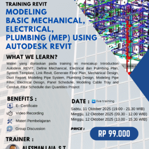 TRAINING AUTODESK REVIT - MODELING  BASIC MECHANICAL, ELECTRICAL,  PLUMBING (MEP) USING AUTODESK REVIT