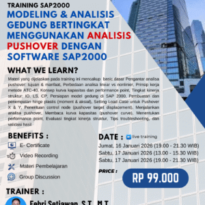 TRAINING SAP2000 - MODELING & ANALISIS GEDUNG BERTINGKAT MENGGUNAKAN ANALISIS PUSHOVER DENGAN SOFTWARE SAP2000