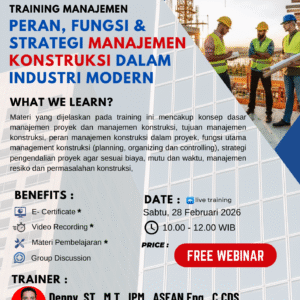 KLAIM BENEFIT TRAINING MANAJEMEN KONSTRUKSI