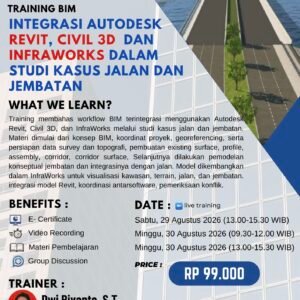 TRAINING BIM - INTEGRASI AUTODESK REVIT, CIVIL 3D  DAN INFRAWORKS DALAM STUDI KASUS JALAN DAN  JEMBATAN